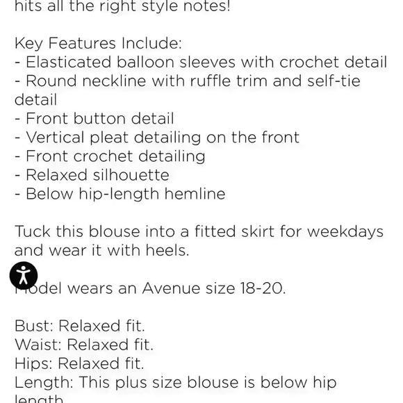 Avenue Liana Lace Blouse In Merlot Size 16 - Picture 7 of 7